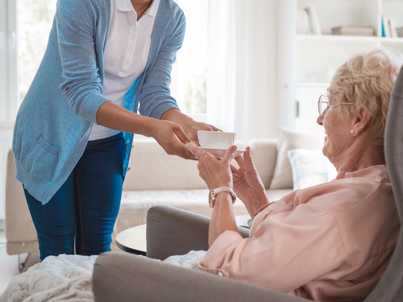 Care home professionals working together